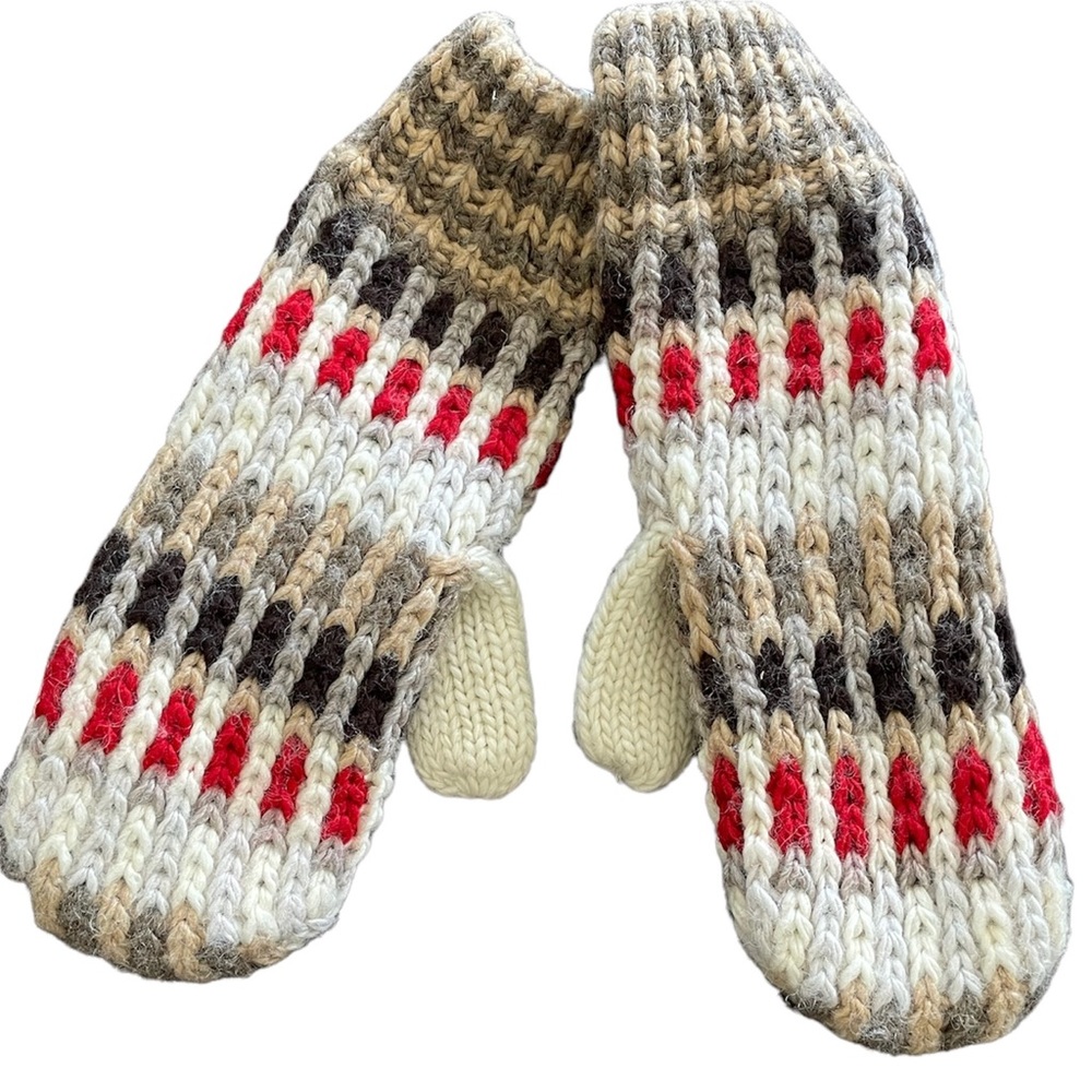 GAP New Warm Mittens Wool Blend Knit Knitted Vibrant Colors!